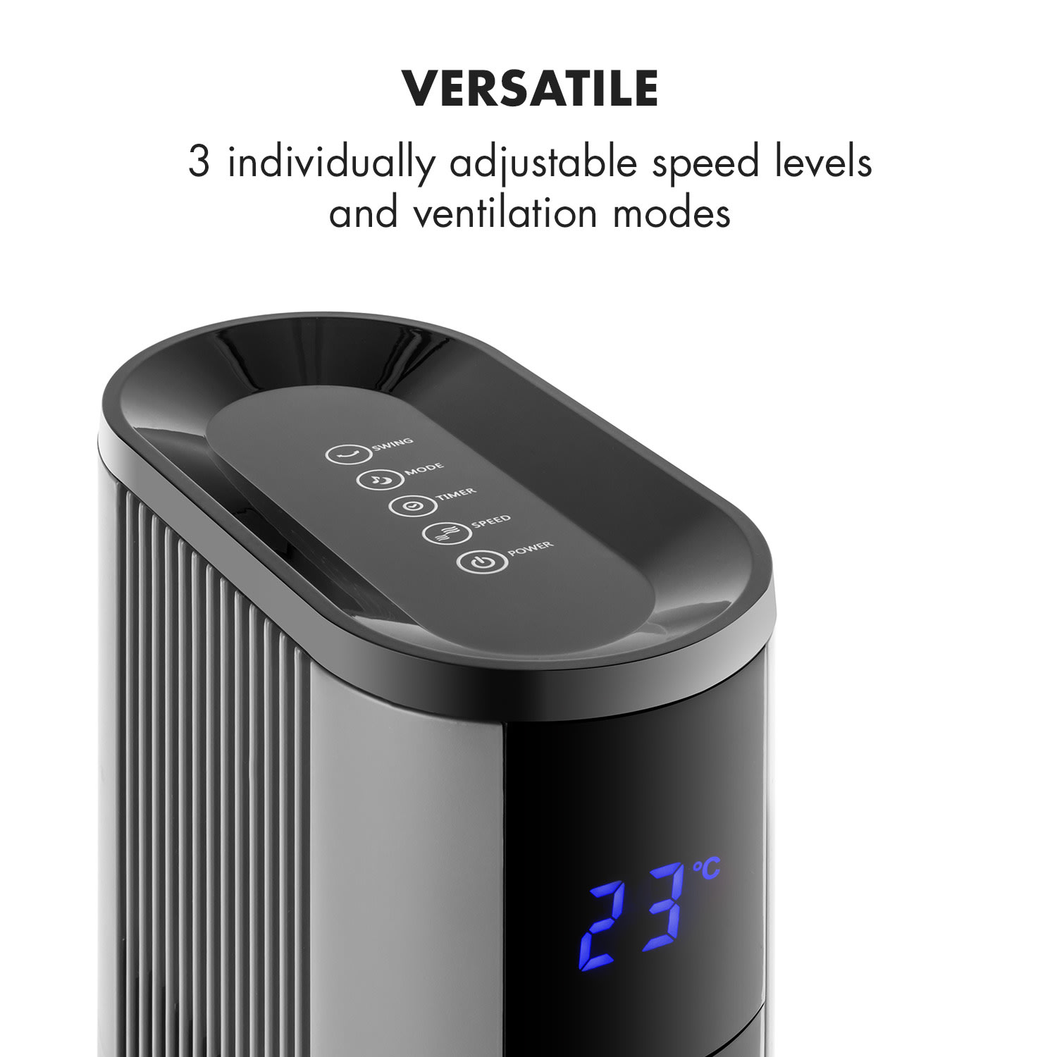 Klarstein Skyscraper 3G, stĺpový ventilátor s dotykovým ovládaním, 50 W, diaľkový ovládač – Obrázok 4