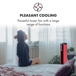 Klarstein Skyscraper 3G, stĺpový ventilátor s dotykovým ovládaním, 50 W, diaľkový ovládač, červený