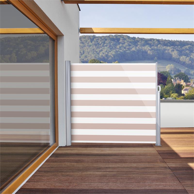 Blumfeldt Bari 316, bočná markíza, bočná roleta, 300 x 160 cm, hliník, krémovo biela – Obrázok 2