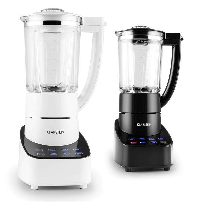 Klarstein Touch & Go, stolný mixér, 700 W, 1,5 l, sklenený džbán, dotykové ovládanie, biely