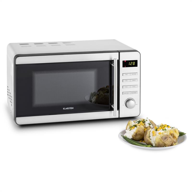 Klarstein Stella Prima, 1800W / 20l, mikrovlnná rúra z nerezovej ocele na grilovanie, varenie, rozmrazovanie – Obrázok 2