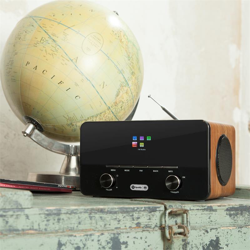 Auna Connect 150, 2.1 internetové rádio s mediaprehrávačom, WiFi, LAN, WD, USB, DAB+, FM, RDS