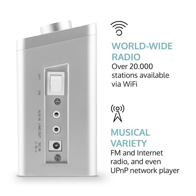 Auna KR-200, strieborné, kuchynské rádio, zabudovateľné, WiFi, DAB+ – Obrázok 4