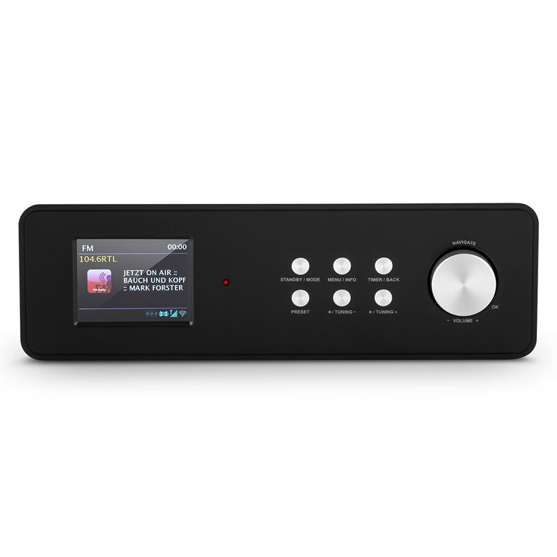 Auna KR-200, čierne, kuchynské rádio, zabudovateľné, 2,4" farebný displej, WiFi, DAB+ – Obrázok 4