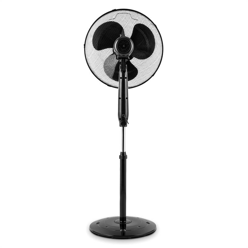 Klarstein Black Blizzard 2G, 50 W, 16'', stojaci ventilátor, oscilácia, okrúhly stojan, čierny – Obrázok 3