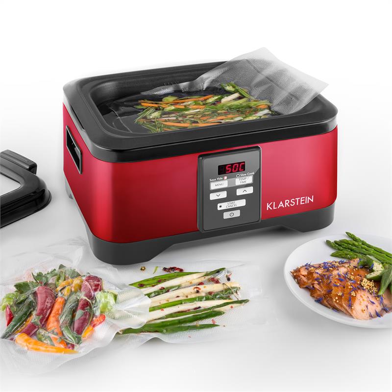 Klarstein Tastemaker Sous-vide Garer, 550 W, 6 l, elektrický hrniec, červený – Obrázok 2
