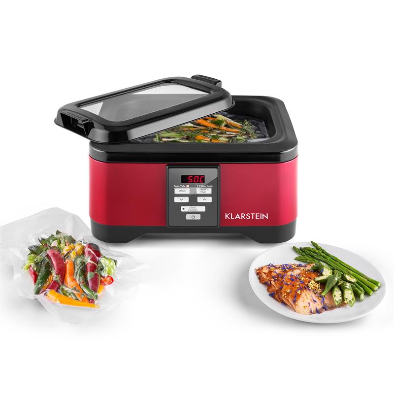 Klarstein Tastemaker Sous-vide Garer, 550 W, 6 l, elektrický hrniec, červený – Obrázok 4