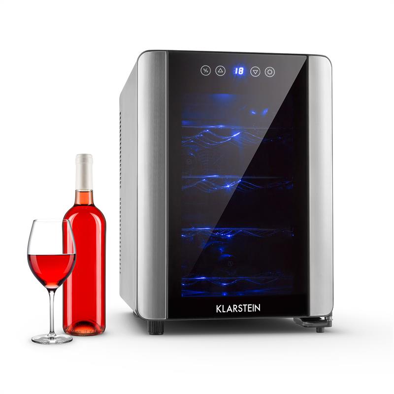 Klarstein Vinovista, čierna, chladnička na víno, 12 fliaš, 33 l – Obrázok 3