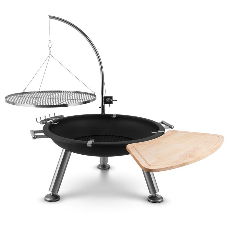 Blumfeldt Turion, závesný otočný gril, ohnisko, Ø 80 cm, BBQ, lanový pohon, nehrdzavejúca oceľ – Obrázok 2