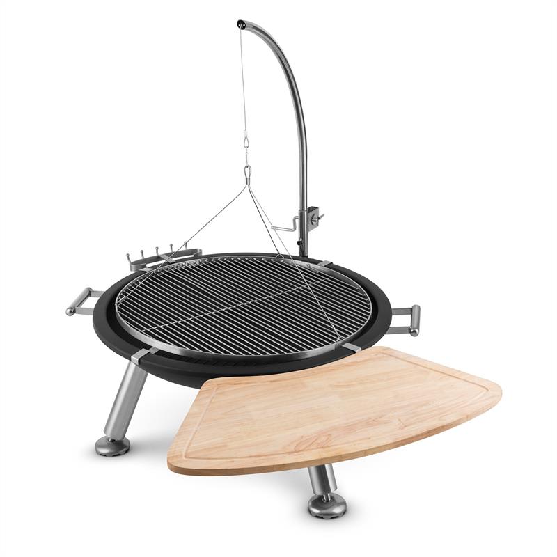 Blumfeldt Turion, závesný otočný gril, ohnisko, Ø 80 cm, BBQ, lanový pohon, nehrdzavejúca oceľ – Obrázok 3
