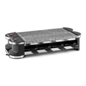 Klarstein Tenderloin 100, raclette gril, 1200 W, 2 x prírodný kameň, pre 8 osôb