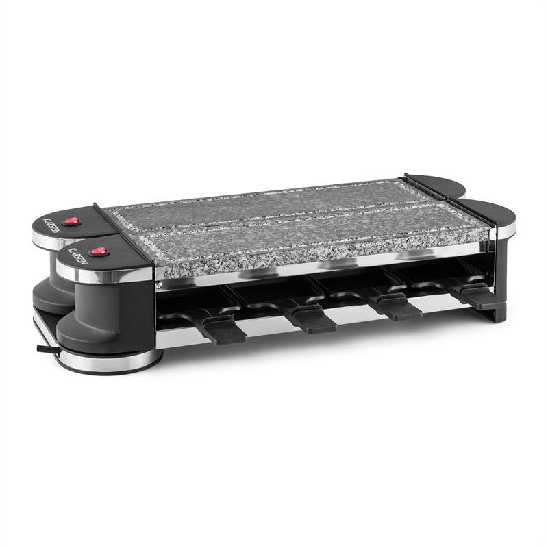 Klarstein Tenderloin 100, raclette gril, 1200 W, 2 x prírodný kameň, pre 8 osôb