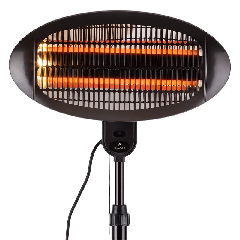 Blumfeldt Shiny Hot Roddy, ohrievač, infračervená lampa, kremeň, 1300 W – Obrázok 2