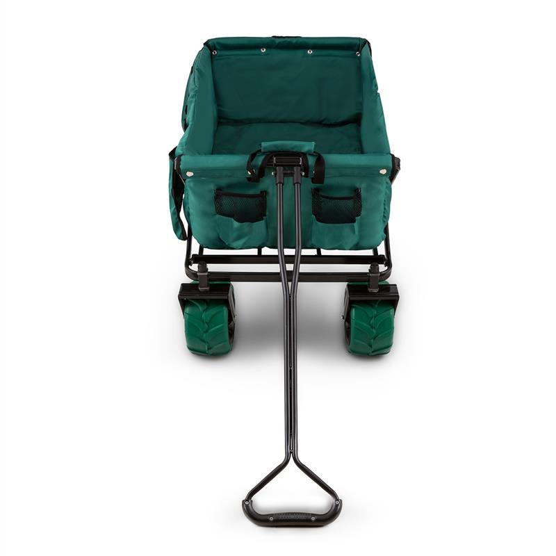 DURAMAXX The Green Bollerwagen ručný vozík skladací 70 kg 90 l široké kolesá 10 cm zelený