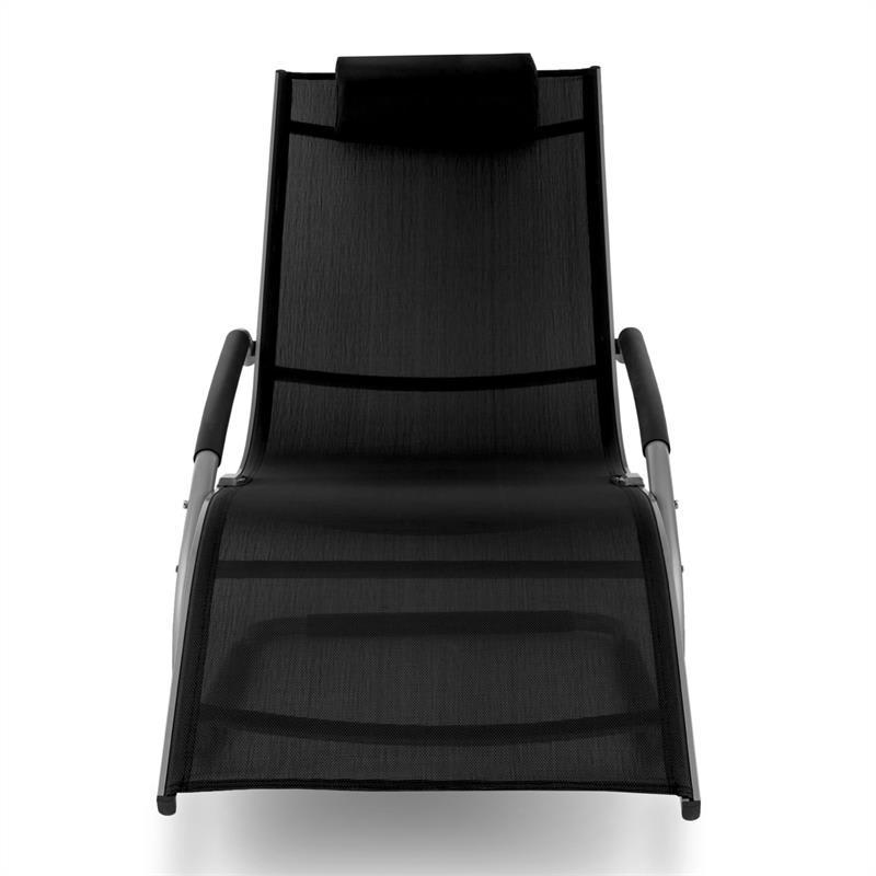 Blumfeldt Sunwave, záhradné lehátko, hojdacie ležadlo, relax, hliník, čierne