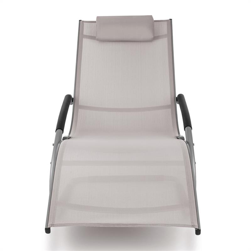 Blumfeldt Sunwave, záhradné lehátko, hojdacie ležadlo, relax, hliník, šedé