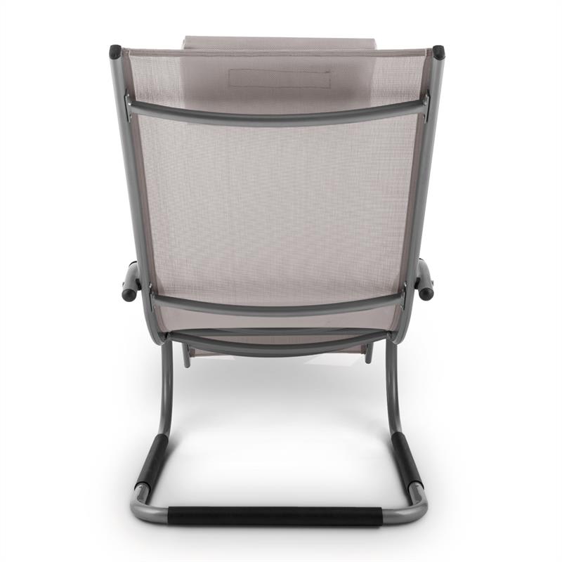 Blumfeldt Sunwave, záhradné lehátko, hojdacie ležadlo, relax, hliník, šedé – Obrázok 4
