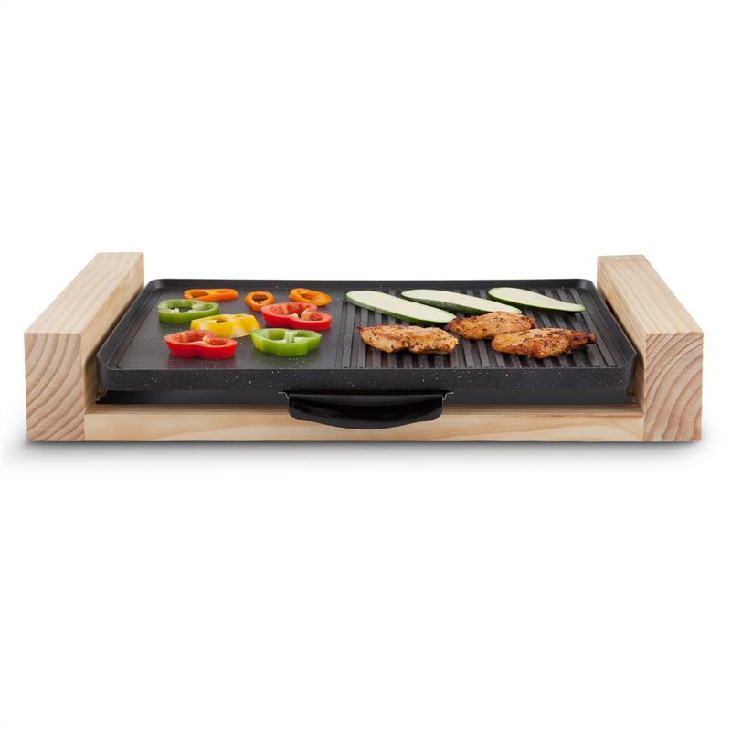 Klarstein Lumberjack, 2300 W, elektrický gril, stolný gril, rustikálny, drevo – Obrázok 4