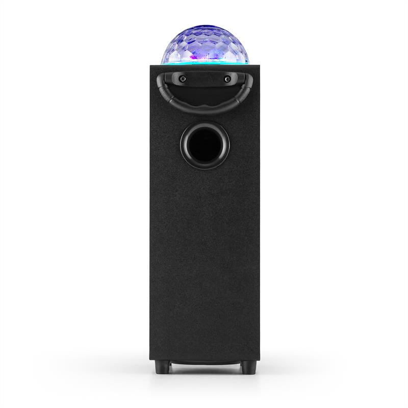 Auna DiscoStar Black, prenosný bluetooth reproduktor, USB, akumulátor, LED, mikrofón – Obrázok 4
