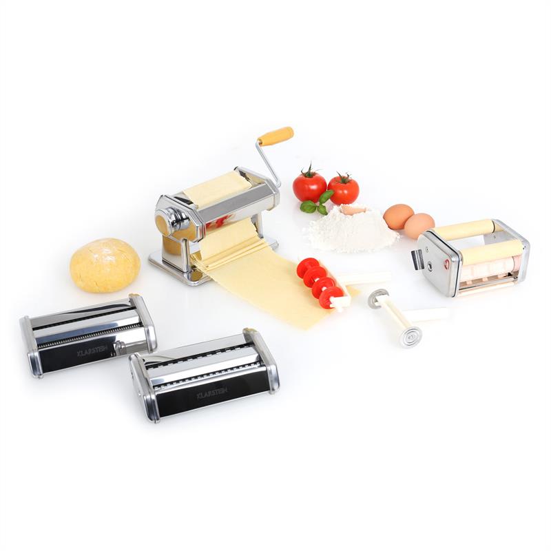 Klarstein Siena Pasta Maker, 1 mm & 12 mm, násada na prípravu rezancov, príslušenstvo, nehrdzavejúca oceľ