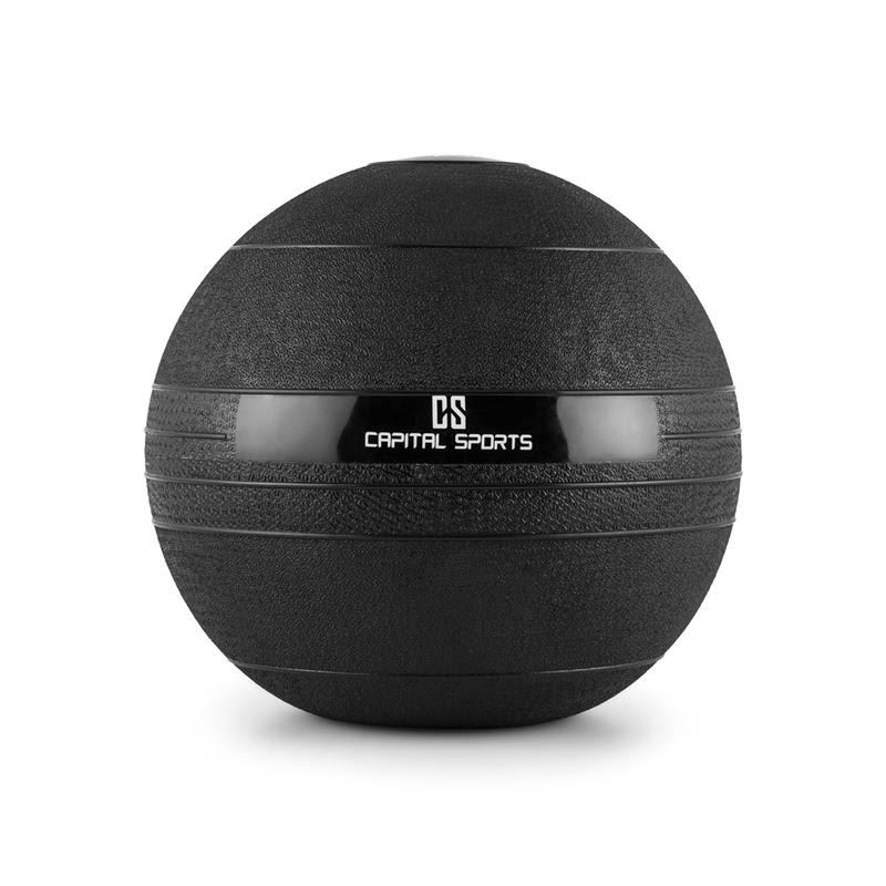 Capital Sports Groundcracker, čierny, 10 kg, slamball, guma – Obrázok 2