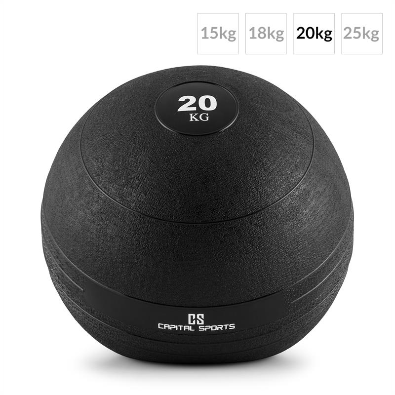 Capital Sports Groundcracker, čierny, 20 kg, slamball, guma