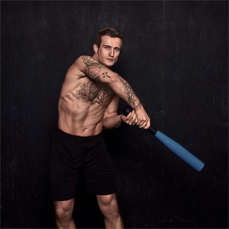 Capital Sports Bludgeon Clubbell, čierna/modrá, clubbell kužeľ, oceľ, 6 kg