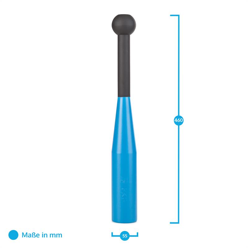 Capital Sports Bludgeon Clubbell, čierna/modrá, clubbell kužeľ, oceľ, 6 kg – Obrázok 2