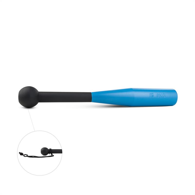 Capital Sports Bludgeon Clubbell, čierna/modrá, clubbell kužeľ, oceľ, 6 kg – Obrázok 3