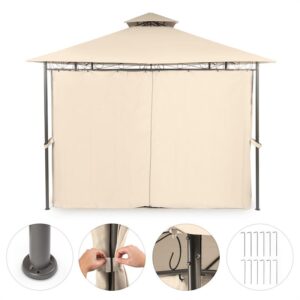 Blumfeldt Grandezza, záhradný pavilón, párty stan, 3 x 4 m, oceľ, polyester, béžový