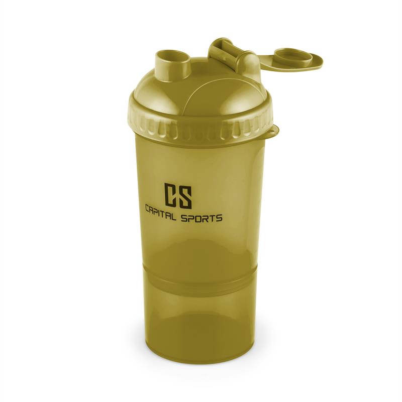 Capital Sports Shakster, šejker na proteínový nápoj, 600 ml, miešacia gulička, dóza na tabletky, zelený – Obrázok 4