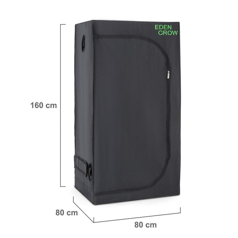 OneConcept Eden Grow S, pestovateľský box, domáce pestovanie, interiérový, 80 x 80 x 160 cm – Obrázok 3