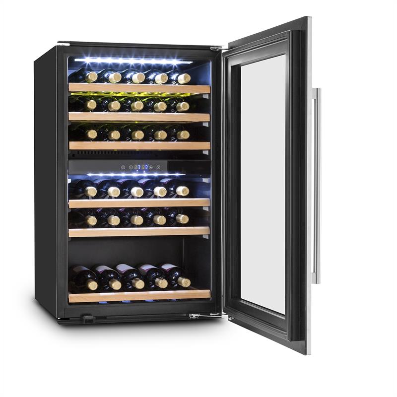 Klarstein Vinsider 35D, vstavaná vinotéka, 128 l, 41 fliaš, 2 zóny – Obrázok 4