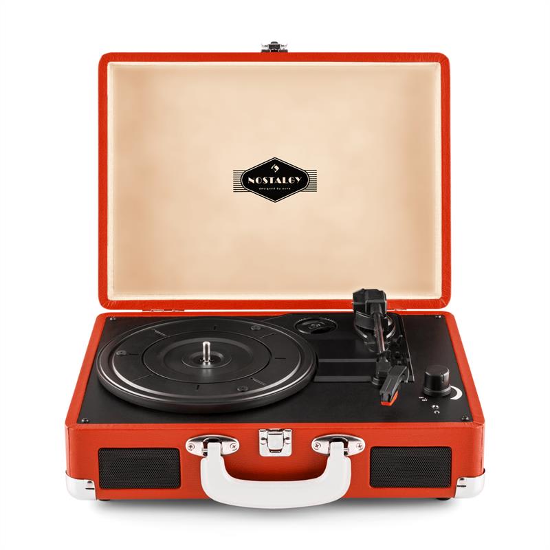 Auna Peggy Sue, červený, retro gramofón, vinyl LP, USB, line out – Obrázok 3
