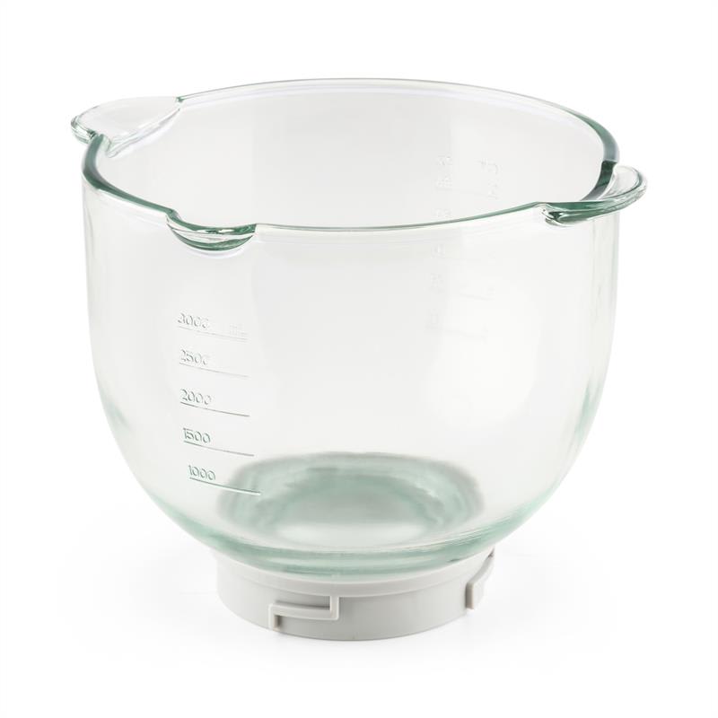 Klarstein Allegra Bowl, sklenená misa, 3 l, príslušenstvo, náhradný diel, kuchynský robot – Obrázok 4