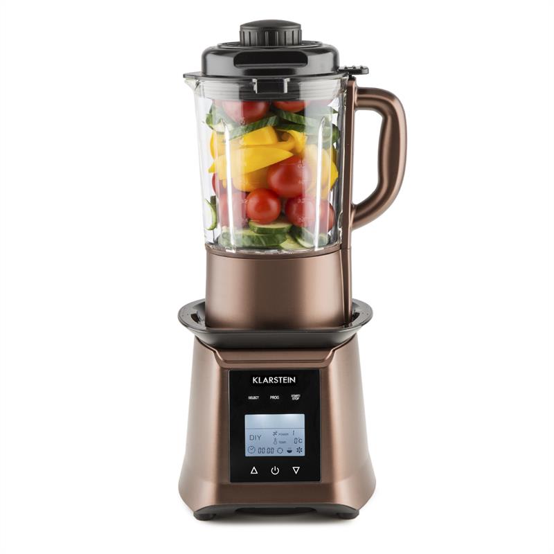 Klarstein Herakles Heat polievkový mixér, 1300W/1,7k 900W 1,75l BPA-free, sklo, farba kávy
