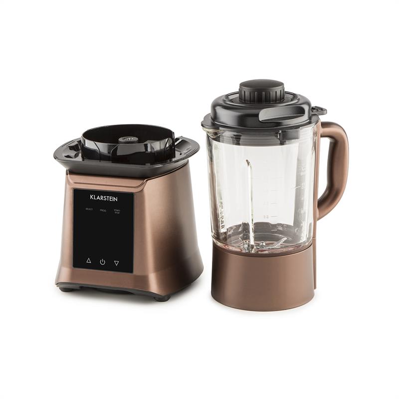Klarstein Herakles Heat polievkový mixér, 1300W/1,7k 900W 1,75l BPA-free, sklo, farba kávy – Obrázok 4