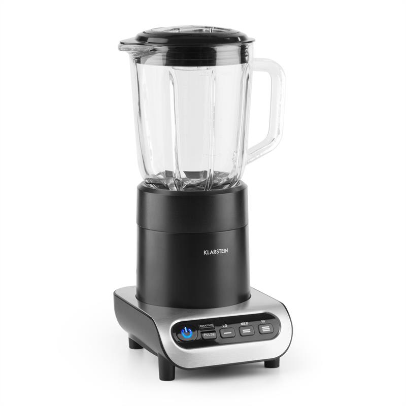 Klarstein Lambada, čierny/kovový, stolný mixér, 650 W, 1,5 l, sklenená nádoba