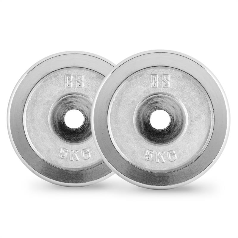 Capital Sports CP 5, závažie na činky, pár, 30 mm, 5 kg, pochrómované, leštené