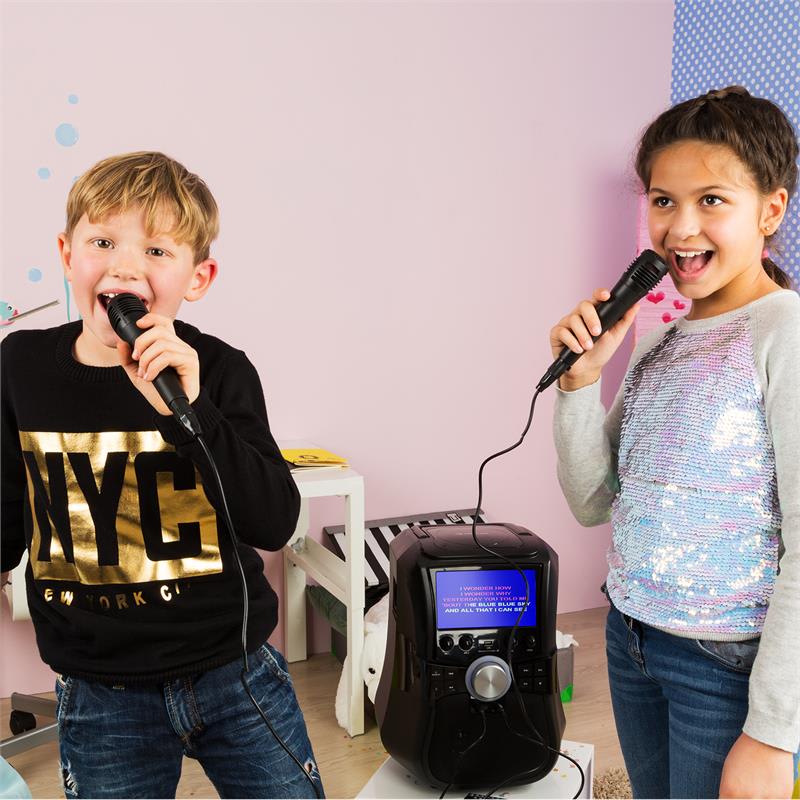Auna Stage Hero, karaoke systém, DVD, 7", TFT displej, 2 mikrofóny, 25 W, RMS