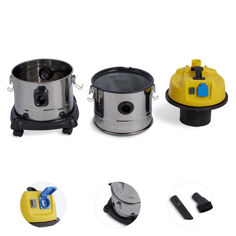 Klarstein Reinraum 3-in-1, priemyselný vysávač, 1800 W, 30 l, ušľachtilá oceľ – Obrázok 2