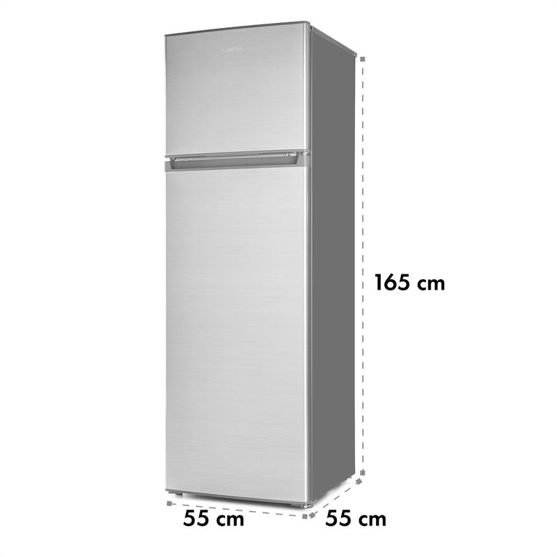 Klarstein Height Cool Silver, strieborná, kombinácia chladničky s mrazničkou, 171/41 l, 2-dverová, A++ – Obrázok 3