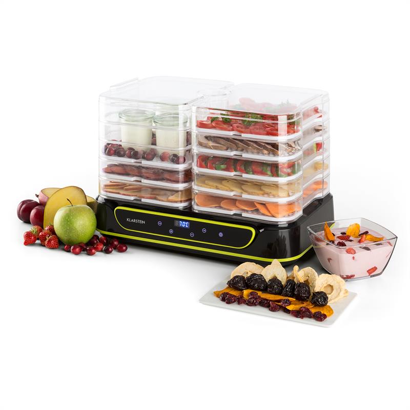 Klarstein Yoyoyofruit, 2 v 1 sušička & jogurtovač, 2 x 5 poschodí, 550 W – Obrázok 4