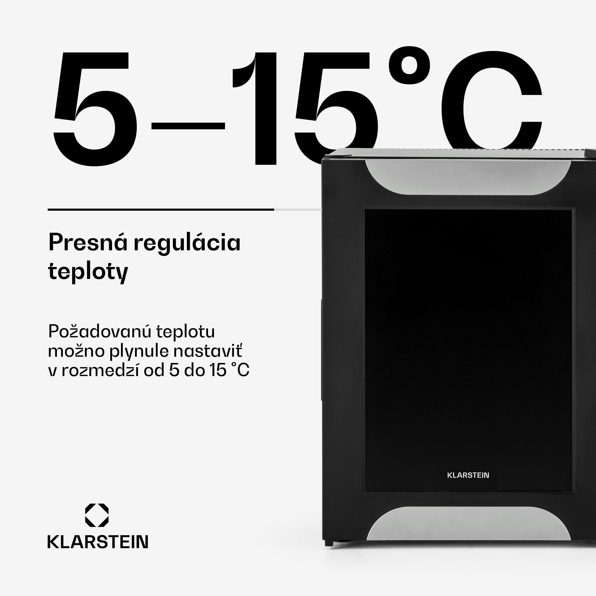 Klarstein Happy Hour, mini chladnička, 33 l, nehlučná, energet. trieda G, čierna s dekoratívnymi dverami – Obrázok 3