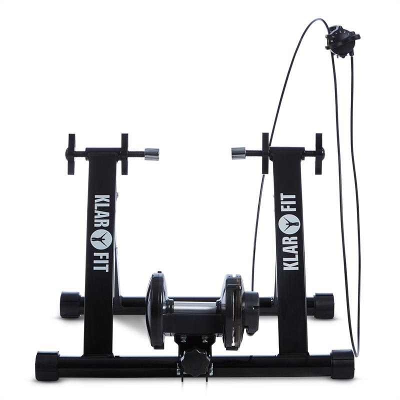 KLARFIT Tourek, čierny, bicykel, rotopéd, domáci trenažér, 26/28 palcov, 100 kg, oceľ