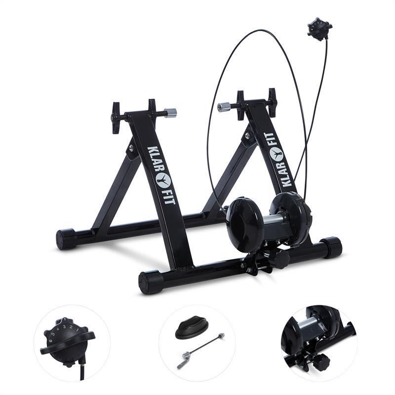 KLARFIT Tourek, čierny, bicykel, rotopéd, domáci trenažér, 26/28 palcov, 100 kg, oceľ – Obrázok 2