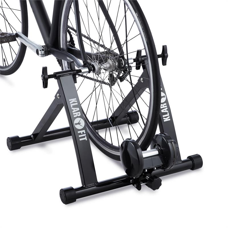 KLARFIT Tourek, čierny, bicykel, rotopéd, domáci trenažér, 26/28 palcov, 100 kg, oceľ – Obrázok 3