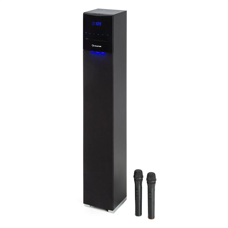 Auna Tallboy CD bluetooth reproduktor, karaoke zariadenie, CD SD USB, čierna farba – Obrázok 3