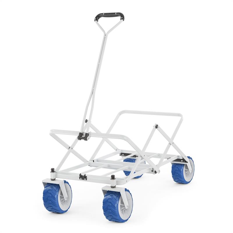 Waldbeck The Blue, ručný vozík, skladací, 70 kg, 90 l, kolesá Ø 10 cm, modrý – Obrázok 4