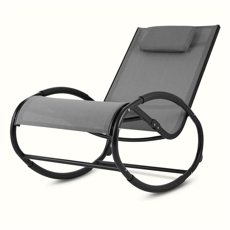 Blumfeldt Retiro, hojdacie kreslo, hliník, polyester, šedé – Obrázok 2